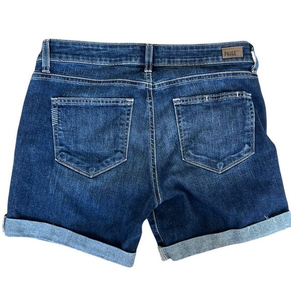 PAIGE GRANT SHORT WOMENS DENIM JEAN SHORTS SIZE 27 DARK WASH SUMMER CASUAL - Picture 7 of 7